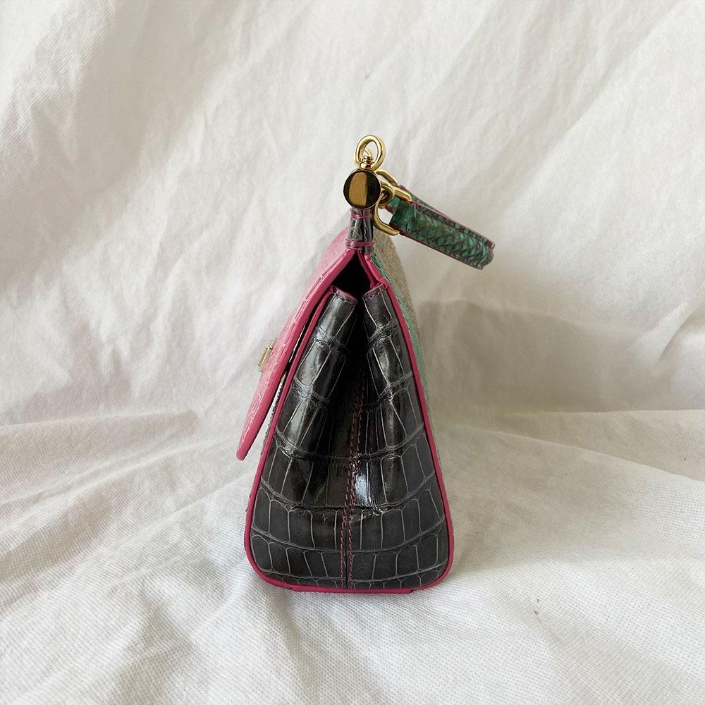 Dolce & Gabbana   Crocodile and Python Small Miss Sicily Bag