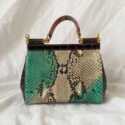 Dolce & Gabbana   Crocodile and Python Small Miss Sicily Bag