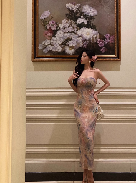 Elegant Mermaid Spaghetti Straps Grape 23rd Birthday Dress Party Gown Birthday Outfits Birthday Dress Ideas For Women DP1400