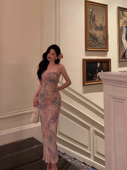 Elegant Mermaid Spaghetti Straps Grape 23rd Birthday Dress Party Gown Birthday Outfits Birthday Dress Ideas For Women DP1400