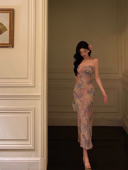 Elegant Mermaid Spaghetti Straps Grape 23rd Birthday Dress Party Gown Birthday Outfits Birthday Dress Ideas For Women DP1400