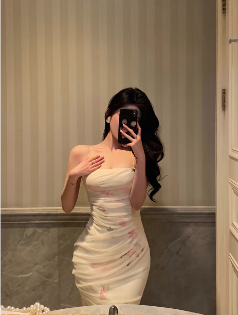 Elegant Mermaid Spaghetti Straps White 21st Birthday Dress Party Gown Birthday Outfits Birthday Dress Ideas For Women DP1438