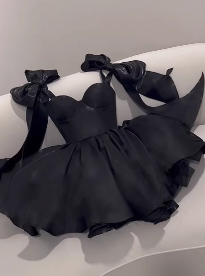 Cute A line Straps Summer Satin Homecoming Dress Hoco Dress Mini 20th Birthday Outfit Cocktail Dresses DP1779