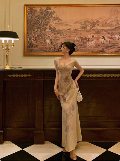 Elegant Sheath Floral Sleeveless 21st Birthday Dress Party Gown Birthday Outfits Birthday Dress Ideas For Women DP545