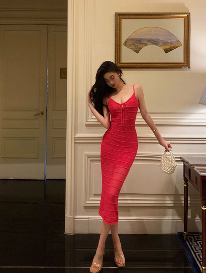 Sexy Sheath Spaghetti Straps Hot Pink Sleeveless 21st Birthday Dress Party Gown Birthday Outfits For Women DP549