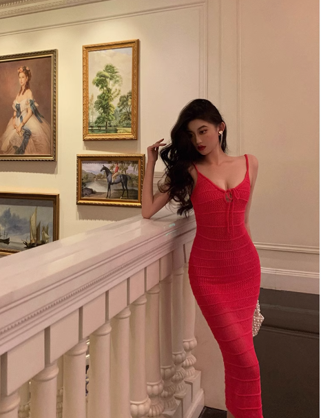 Sexy Sheath Spaghetti Straps Hot Pink Sleeveless 21st Birthday Dress Party Gown Birthday Outfits For Women DP549