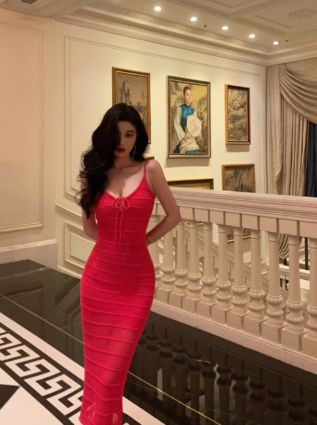 Sexy Sheath Spaghetti Straps Hot Pink Sleeveless 21st Birthday Dress Party Gown Birthday Outfits For Women DP549