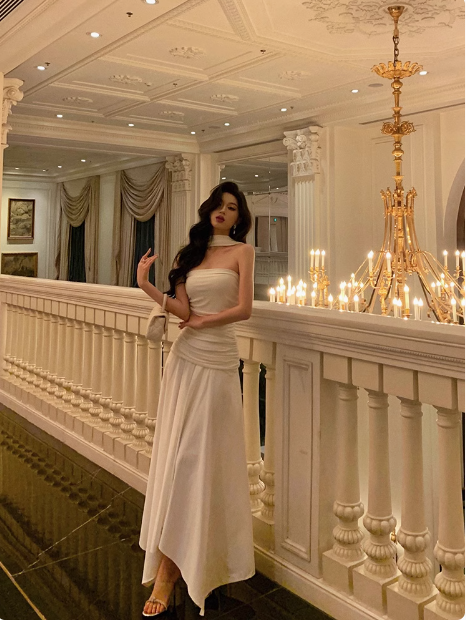 Classy A line Strapless White Sleeveless 18th Birthday Dress Party Gown Birthday Outfits Birthday Dress Ideas For Women DP552