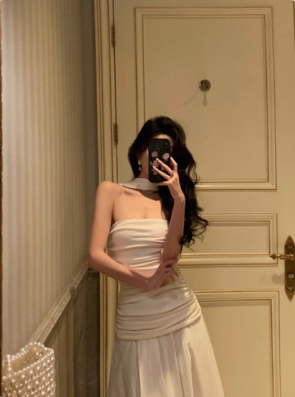 Classy A line Strapless White Sleeveless 18th Birthday Dress Party Gown Birthday Outfits Birthday Dress Ideas For Women DP552