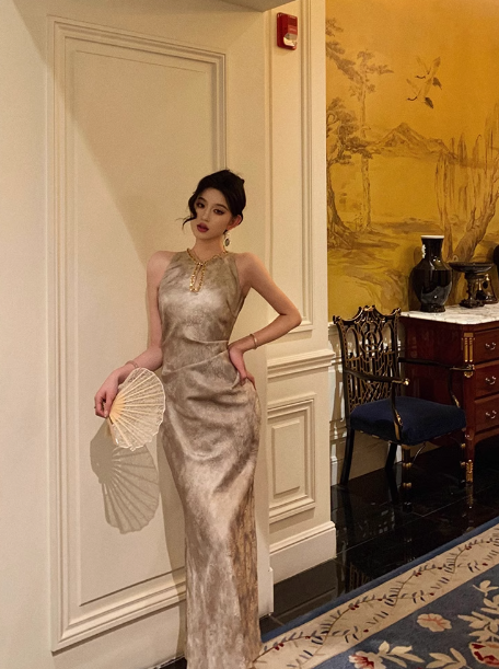 Classy Sheath Gold Beads Sleeveless 18th Birthday Dress Party Gown Birthday Outfits Birthday Dress Ideas For Women DP560