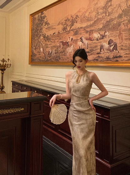 Classy Sheath Gold Beads Sleeveless 18th Birthday Dress Party Gown Birthday Outfits Birthday Dress Ideas For Women DP560