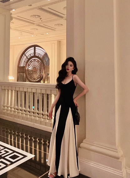 Classy A Line Spaghetti Straps Black Sleeveless 18th Birthday Dress Party Gown Birthday Outfits Birthday Dress Ideas For Women DP561