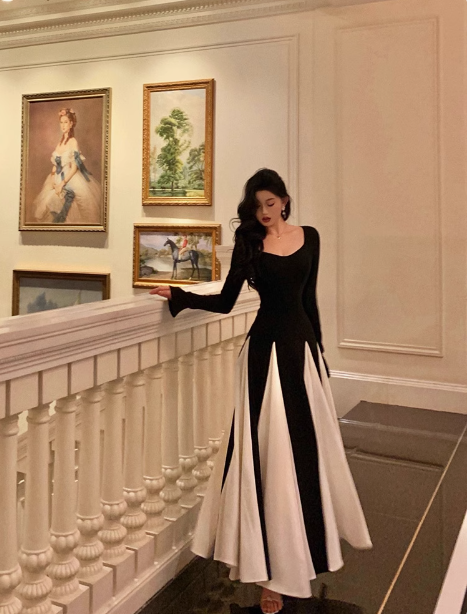 Classy A Line Square Black Sleeveless 18th Birthday Dress Party Gown Birthday Outfits Birthday Dress Ideas For Women DP562