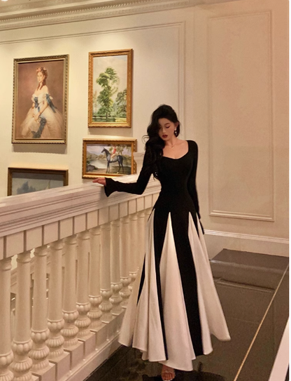 Classy A Line Square Black Sleeveless 18th Birthday Dress Party Gown Birthday Outfits Birthday Dress Ideas For Women DP562