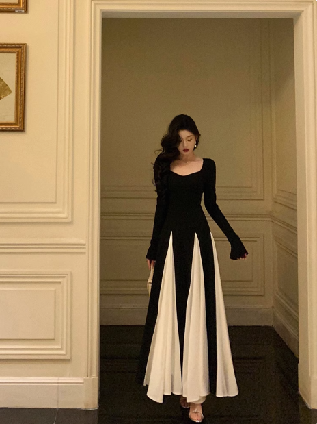 Classy A Line Square Black Sleeveless 18th Birthday Dress Party Gown Birthday Outfits Birthday Dress Ideas For Women DP562