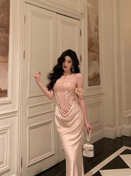 Classy Mermaid Off The Shoulder Satin 18th Birthday Dress Party Gown 21st Birthday Outfits Birthday Dress Ideas For Women DP565