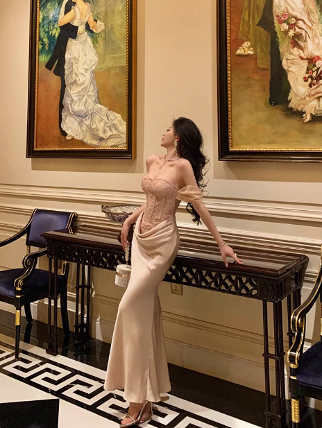 Classy Mermaid Off The Shoulder Satin 18th Birthday Dress Party Gown 21st Birthday Outfits Birthday Dress Ideas For Women DP565