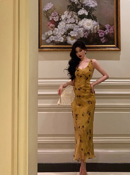 Elegant Sheath V Neckline Yellow 18th Birthday Dress Party Gown Birthday Outfits Birthday Dress Ideas For Women DP588