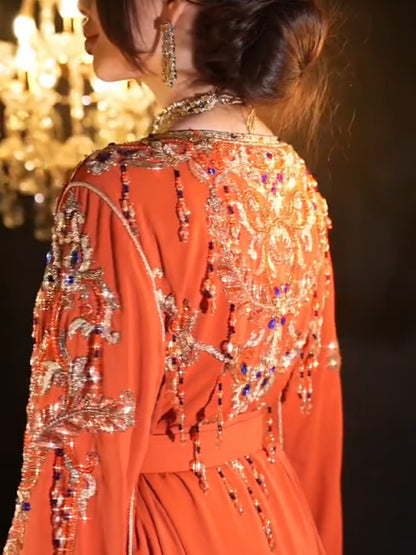 Temperament Sequin Chiffon Retro Ladies Dress