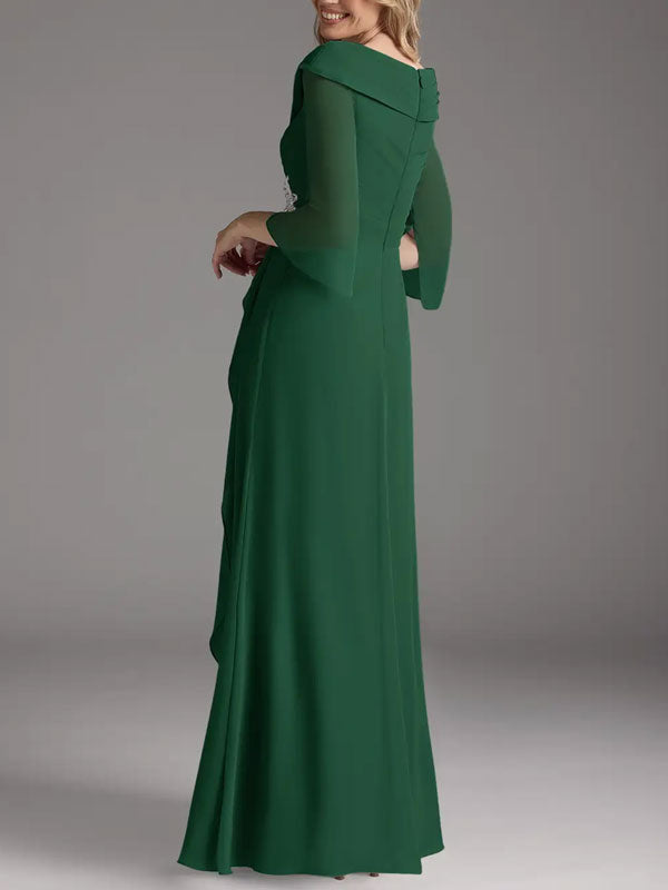 A-line Chiffon Elegant Women's Dress