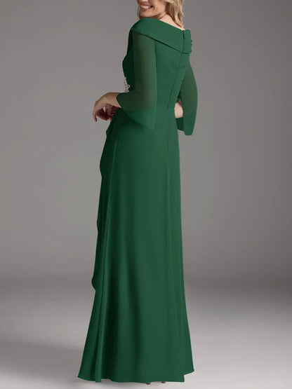 A-line Chiffon Elegant Women's Dress