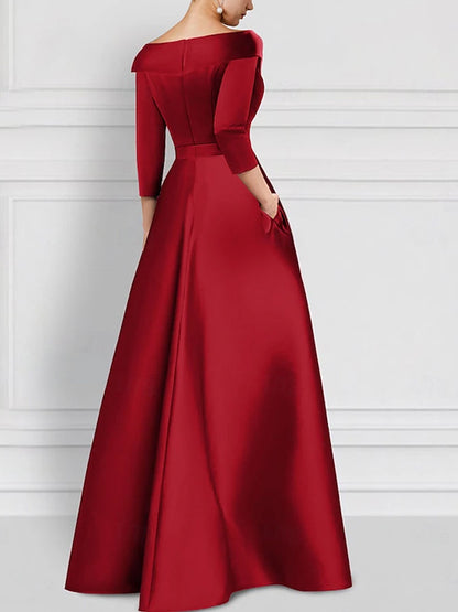 Lapel Solid Color Maxi Dress