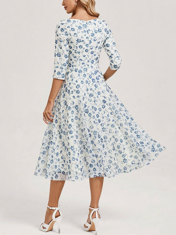 Temperament Short Elegant Chiffon Ladies Dress