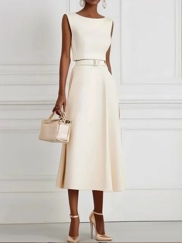 Pink Halterneck Printed Chiffon Midi Dress