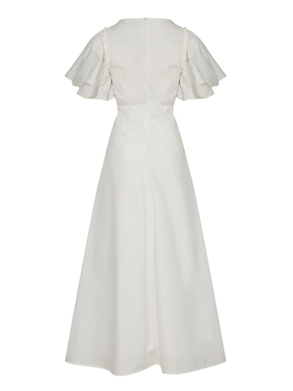 Temperament Pure Color Comfortable Party Women's Dress