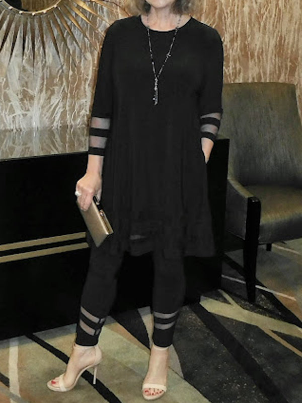 Mesh Hollow Temperament Women's Suit