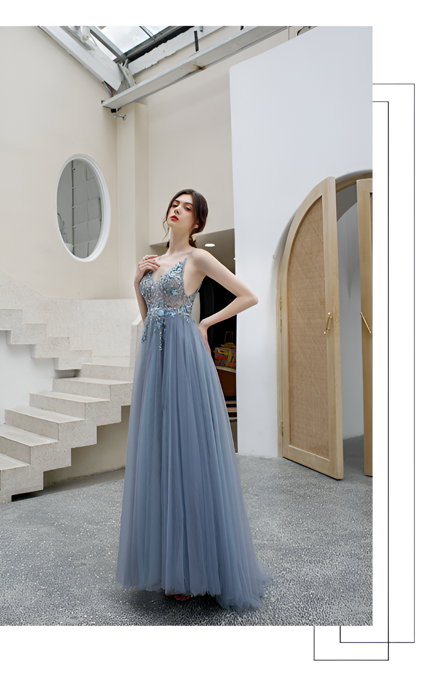loveedsTM-Forest style small fresh dreamy temperament evening dress