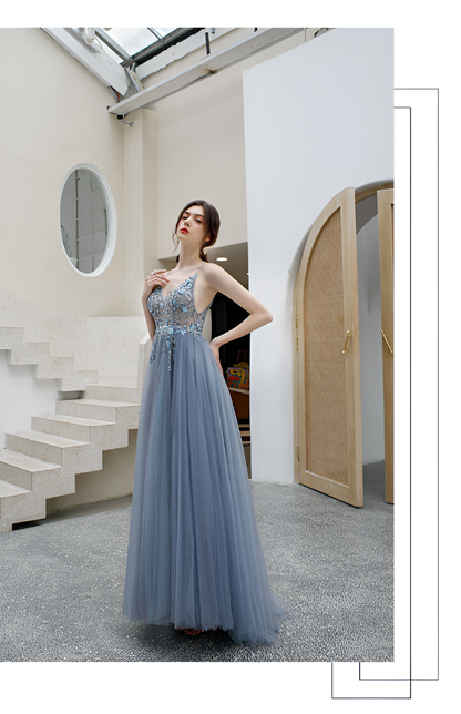 loveedsTM-Forest style small fresh dreamy temperament evening dress