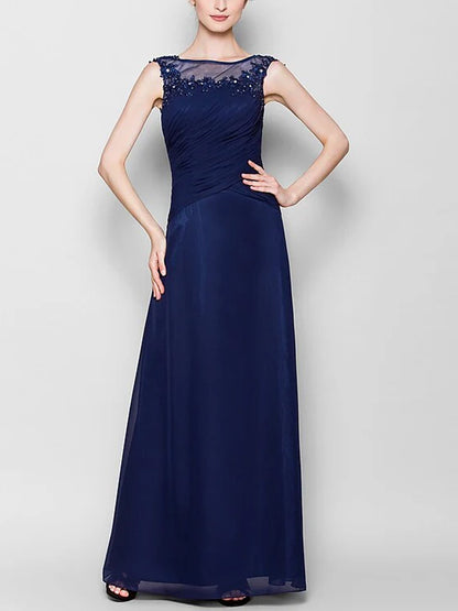 Round Neck Solid Color Maxi Dress