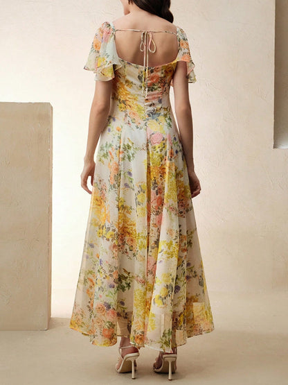 Elegant Floral Resort Dress