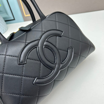 CHANEL Pre-Owned 2003-2004 mini diamond-quilted CC-appliqué Boston handbag