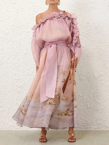 Silk Linen Organza Women's Dress