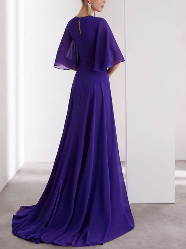 V-neck Solid Color Jumpsuit