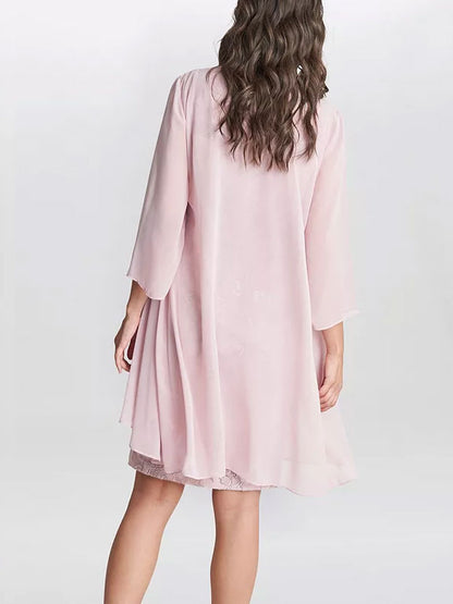 embroidered floral lace sequin women's dress sets