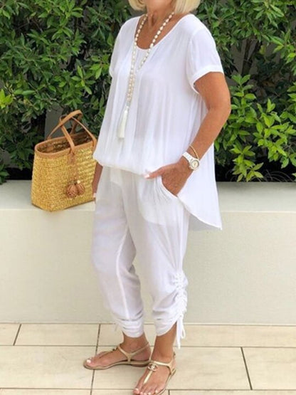 Pure Cotton Breathable Simple Women's Suit