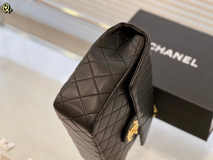 Chanel Classic Flap Bag Medium Black Gold