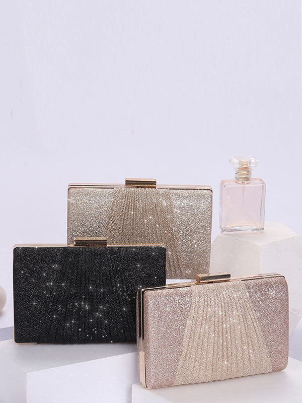 Shiny Pleated Large Tote