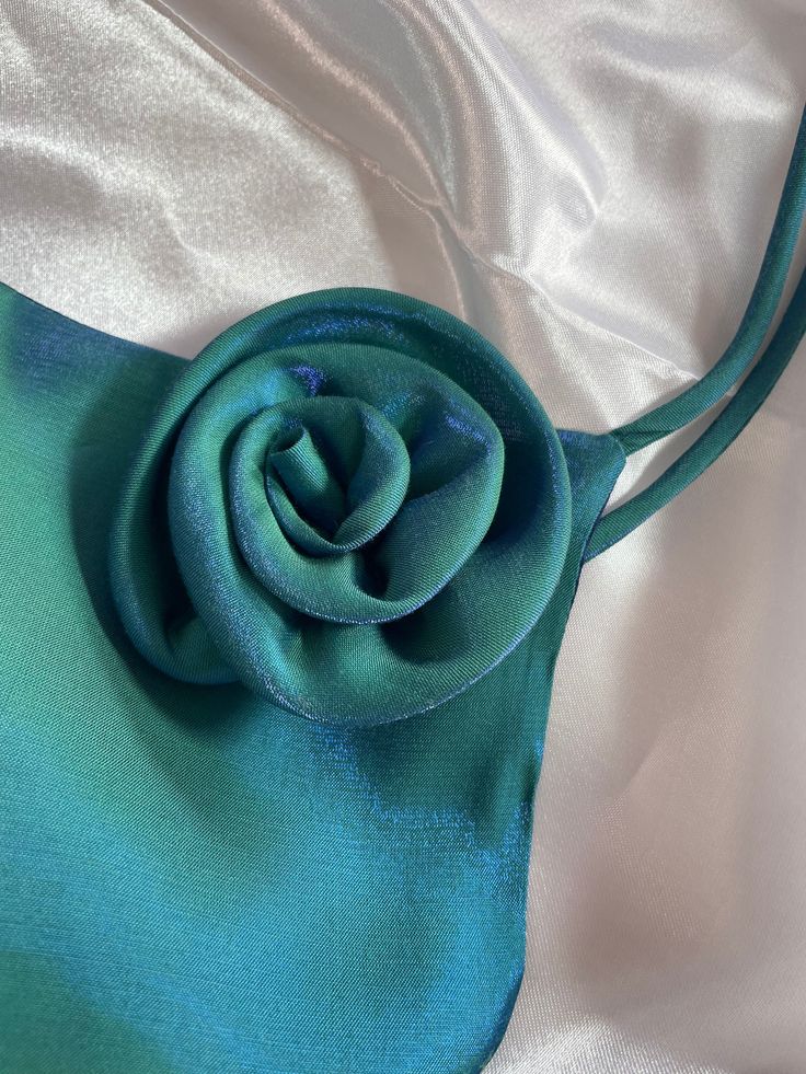 Green gradient fashion simple long elegant satin ball gown evening dress party dress gh3224