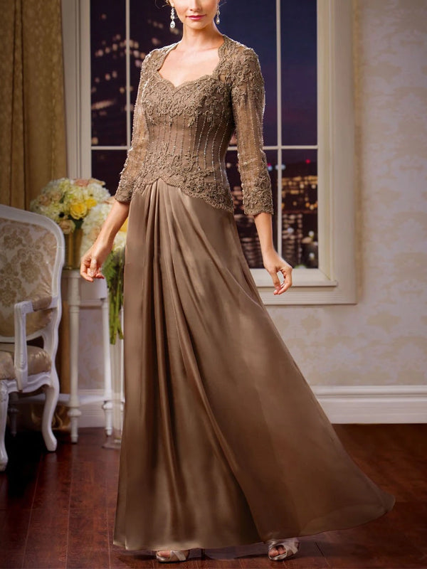 Lace Solid Color Maxi Dress