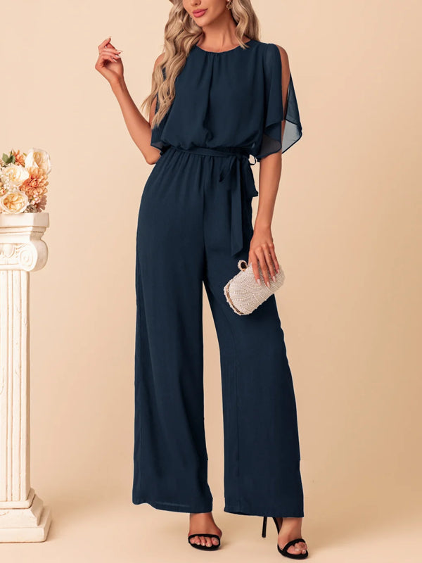 Scoop Chiffon Maxi Jumpsuit/Pantsuit