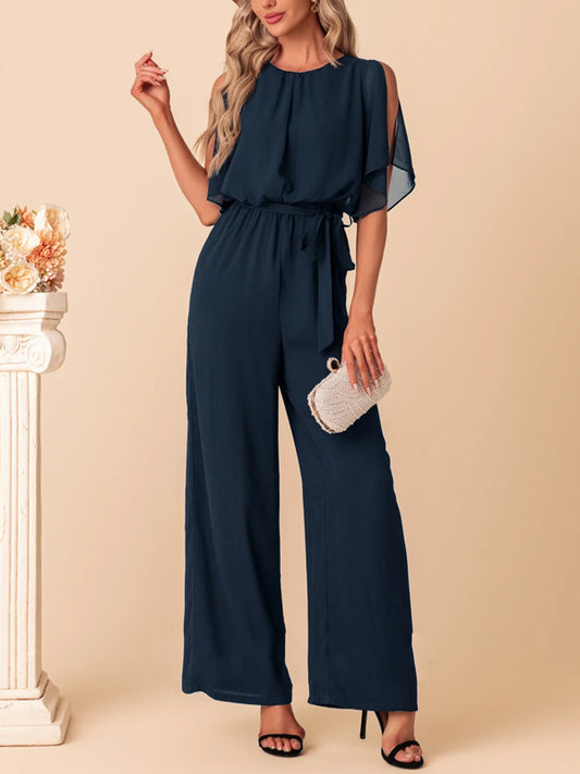 Scoop Chiffon Maxi Jumpsuit/Pantsuit