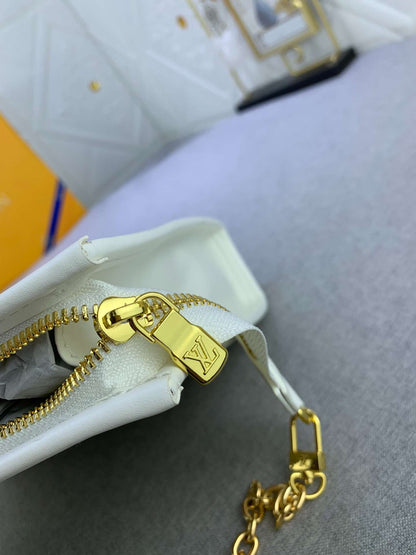 LV Soft Trunk White Taurillon Monogram