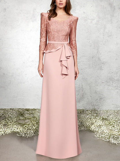 Ruffled Lace Elegant Women's Dress