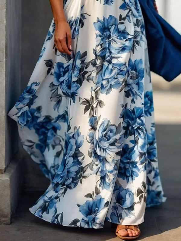 Vacation Floral Halter Maxi Dress