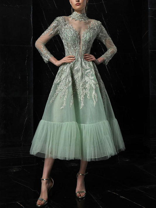 See-through Mesh Elegant Dress