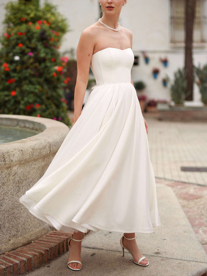 Elegant And Simple Tube Top Dress For Women